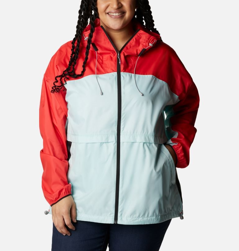 Columbia Alpine Chill Windbreaker Jakke Dame Rød Mint | Plus Size 80637S